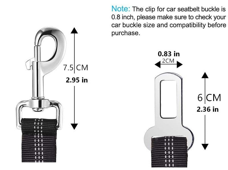 Two-In-One Dog Car Seat Belt