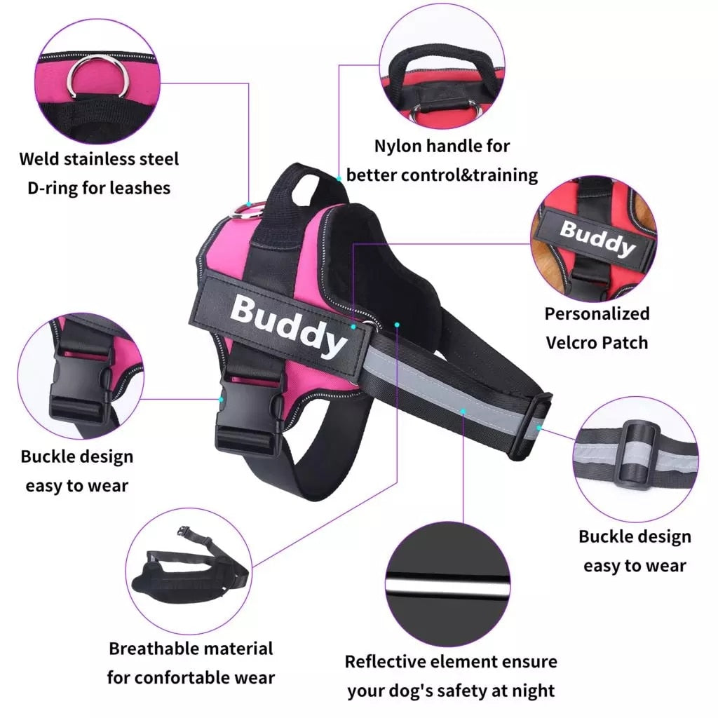 Custom Reflective Dog Harness